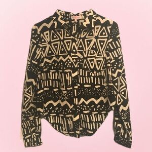 Backless Button Down Shirt.